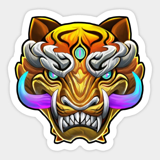 Tiger Eyes Sticker by felixantosart